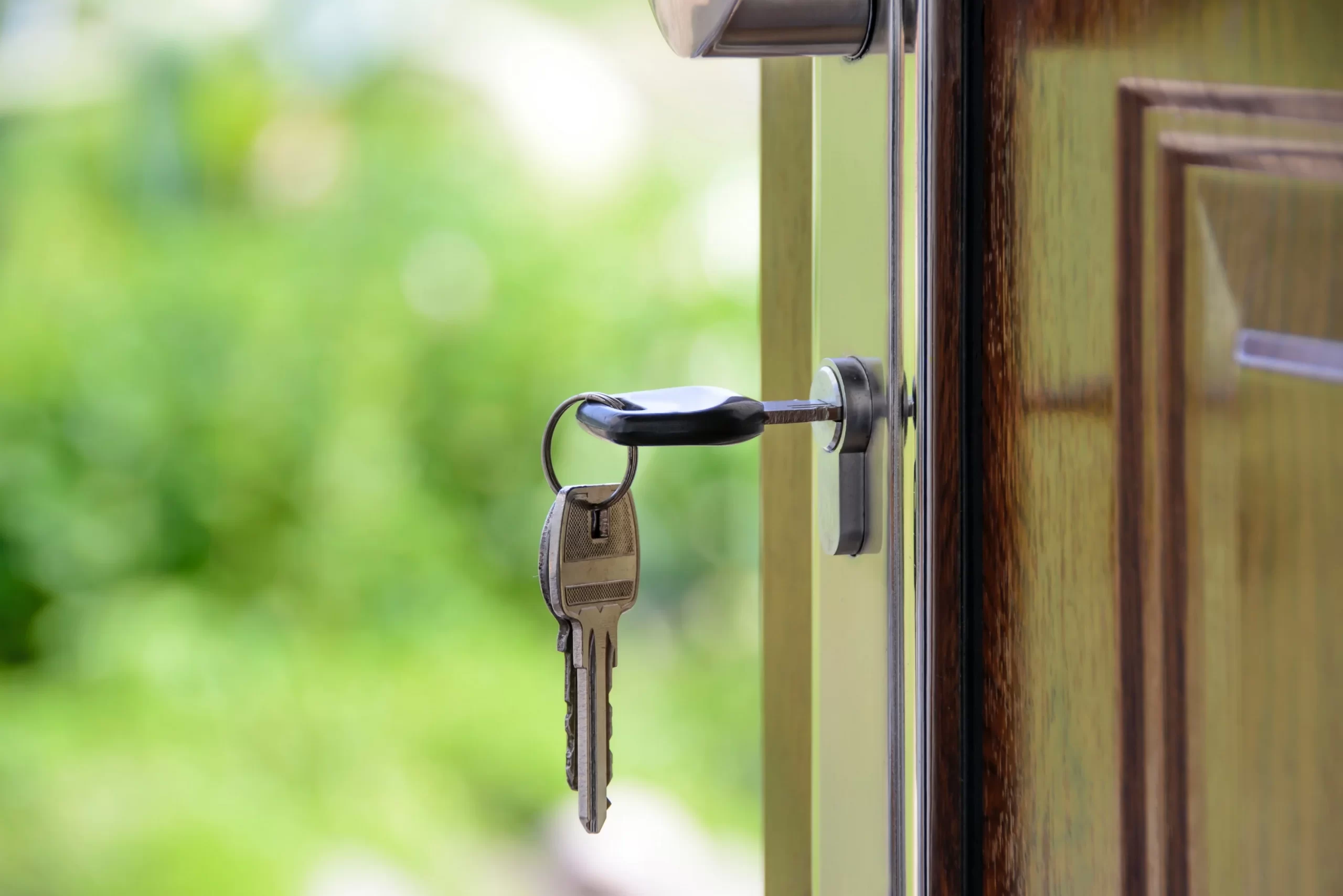 Key in a front door lock